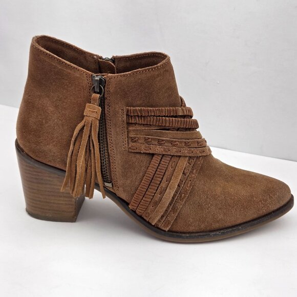 Naughty Monkey Noah Suede Ankle Boots Carmel Brown Size 8.5 - Picture 7 of 14